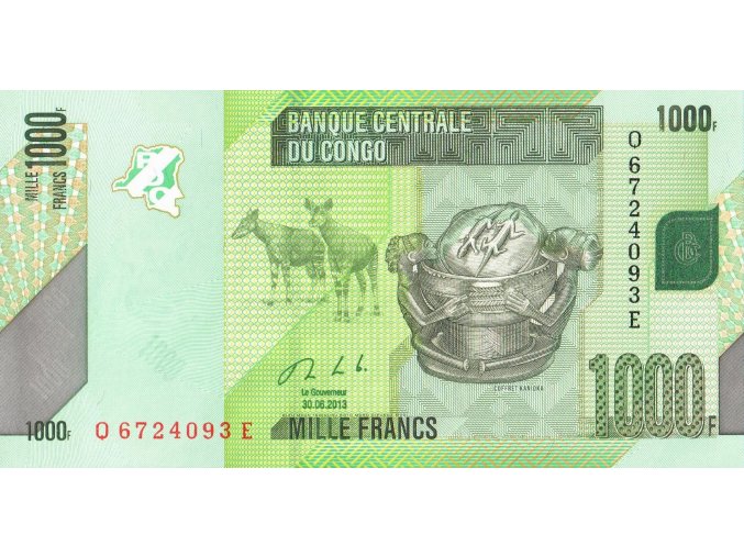 1.000 Francs 30.6.2013 P101b PrefixQ, Posfix E UNC (A)