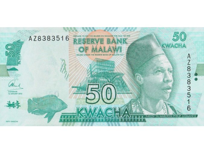 50 Kwacha 1.1. 2016 P64c Series AZ UNC (A)