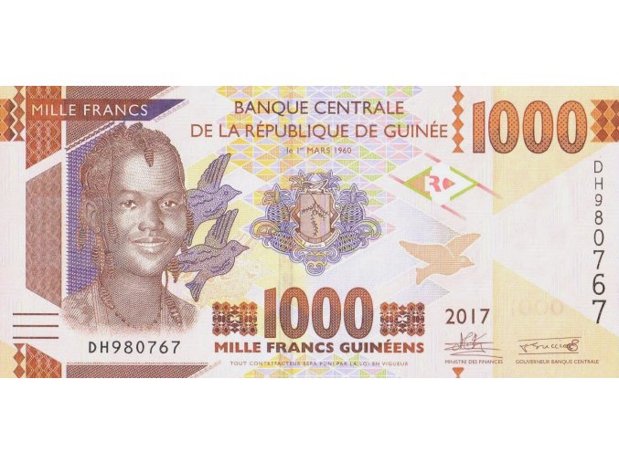 1000 Francs 2017 P48b Series DH UNC (A)