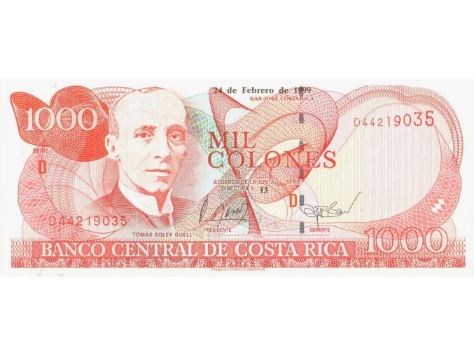 1000 Colones 24.02. 1999 P264c Series D UNC (A)