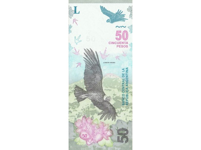 50 Pesos 2016 P363b (2) Series B UNC (A)