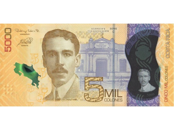 5000 Colones 14.9.2018 PW282 Series C UNC (A)