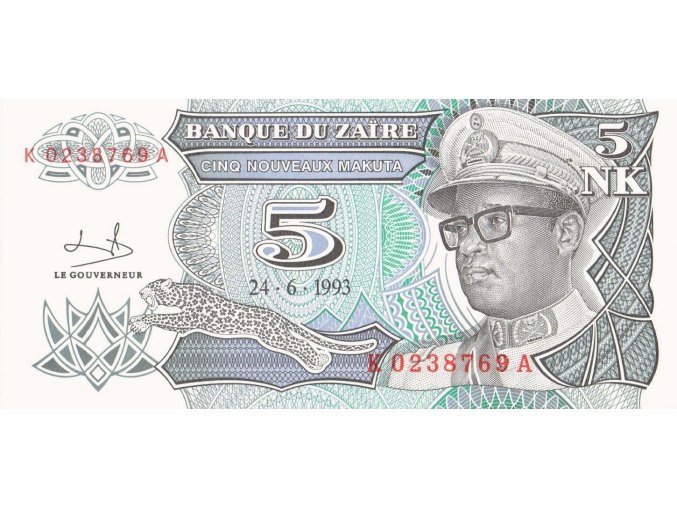 5 Nouveaux Makuta 1993 P48a Prefix K UNC (A)