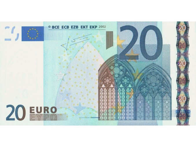 20 Euro 2002 P10x(2) Series X Letter R UNC (A)