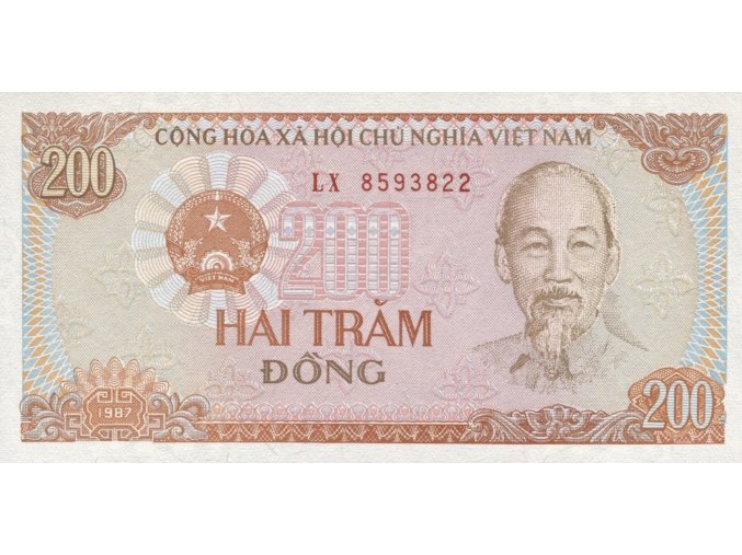 200 Dong 1987 P100c (2) Series LX UNC (A)