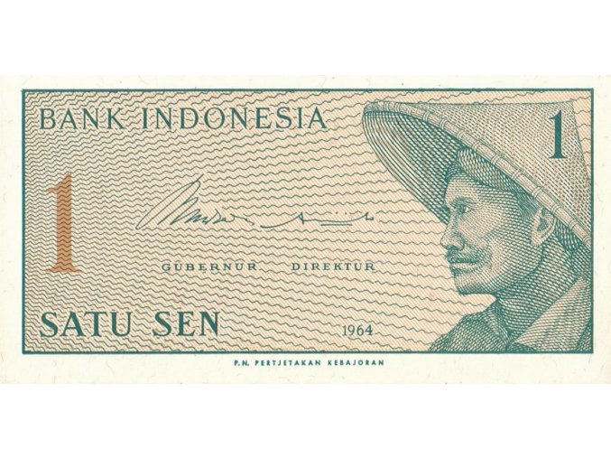1 sen 1964 P90 UNC (A)