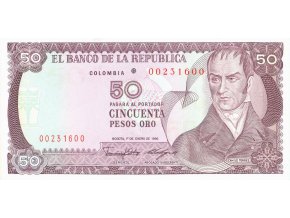 50 Pesos oro 1.1.1986 P425b UNC (A)
