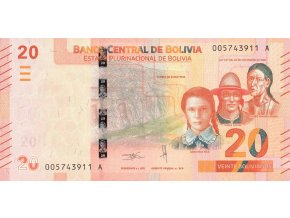 20 Bolivianos 1986 P249a Series A UNC (A)