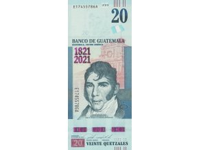 20 Quetzales 2020 PW128 Serie E UNC (A)