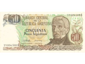 50 Pesos Argentinos 1983 85 P314a (1) Series A UNC (A)