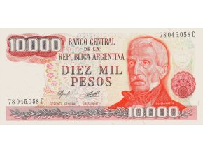 10.000 Pesos 1984 P306a (2) Series C UNC (A)