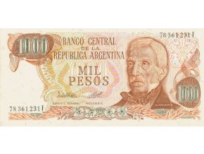 1000 Pesos 1976 1983 P304b(2) Series F UNC (A)