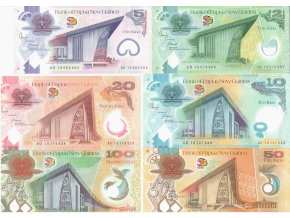 2,5,10,20,50,100 Kina 2010 P38 43 UNC (A)
