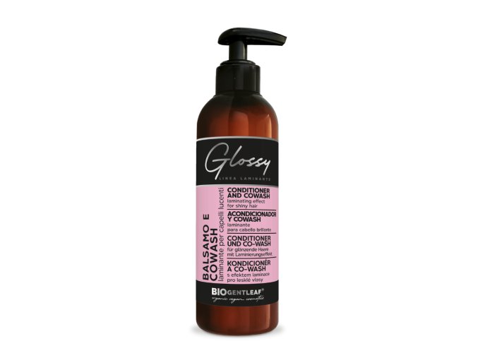 Bio Gentleaf Glossy kondicionér a co-wash s efektem laminace 200 ml (pro zničené, odbarvené či barvené vlasy)