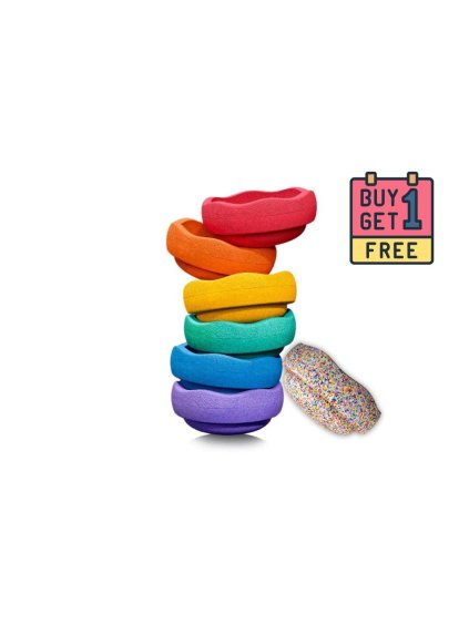 Stapelstein balanční kameny Original Mini rainbow Classic + mini Confetti kámen zdarma