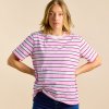 T Shirtgestreift WeissPink 2