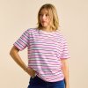 T Shirtgestreift WeissPink 5