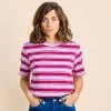 T Shirtgestreift AuberginePink 5