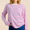 Langarmshirtgestreift WeissPink 3 5