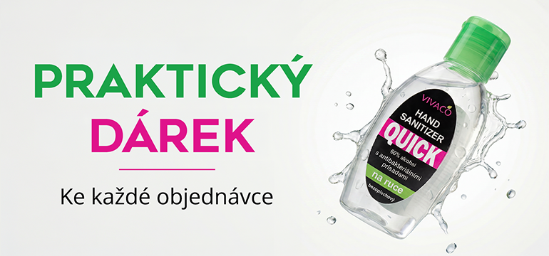 Dárek k objednávce: antibakteriální gel VIVACO ZDARMA! 🎁