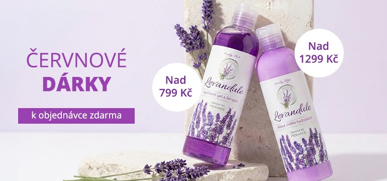 Červnové dárky k nákupu – levandulová péče zdarma