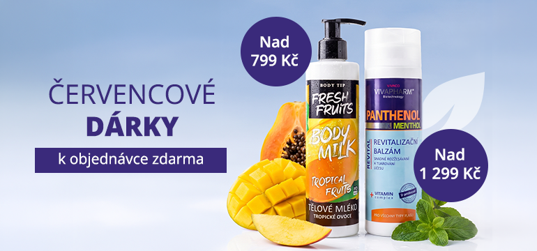 Červencové dárky k nákupu – letní péče zdarma