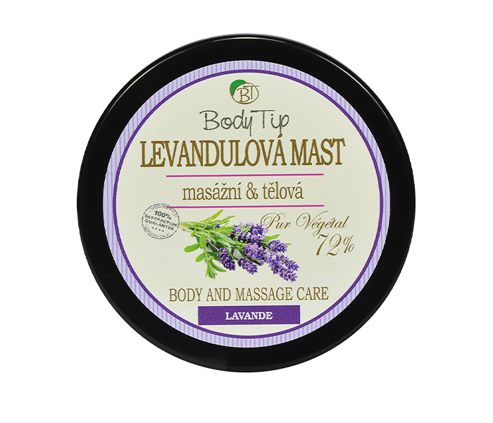 Masážní a tělová mast s levandulovým olejem 100 ml