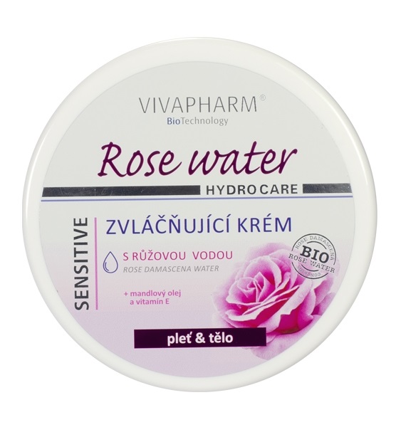 Zvláčňující krém s růžovou vodou 200 ml