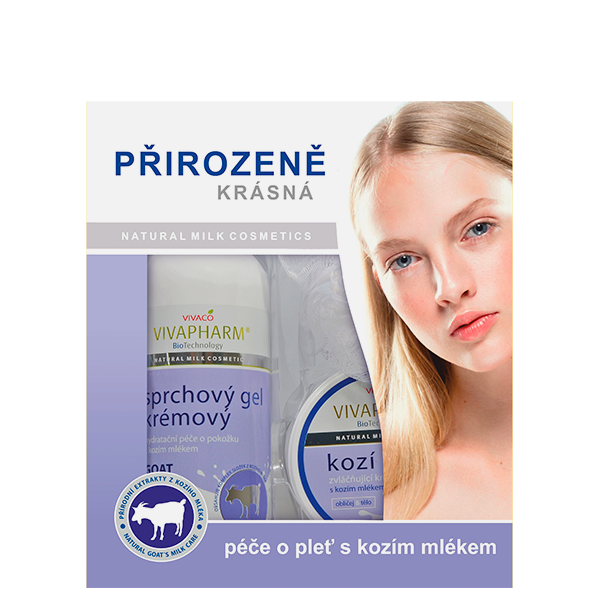 Dárková kazeta kosmetiky s kozím mlékem 3 ks