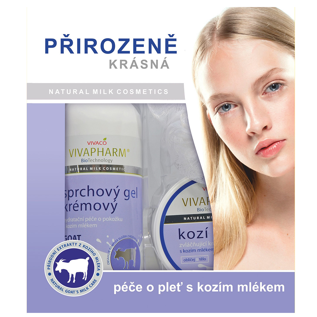 Vivaco Dárková kazeta kosmetiky s kozím mlékem 3 ks