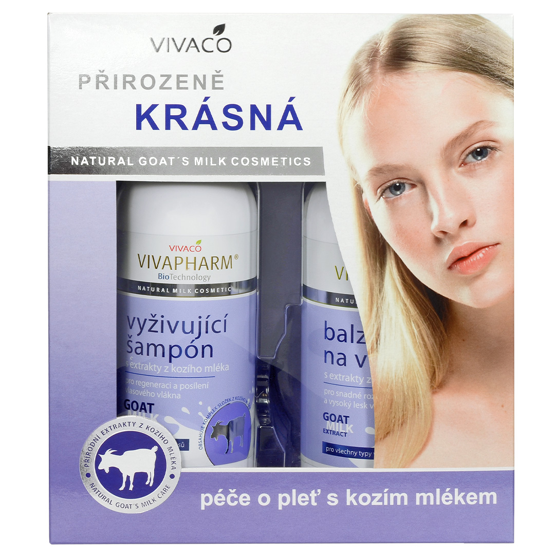 Vivaco Dárková kazeta kosmetiky s kozím mlékem 2 ks