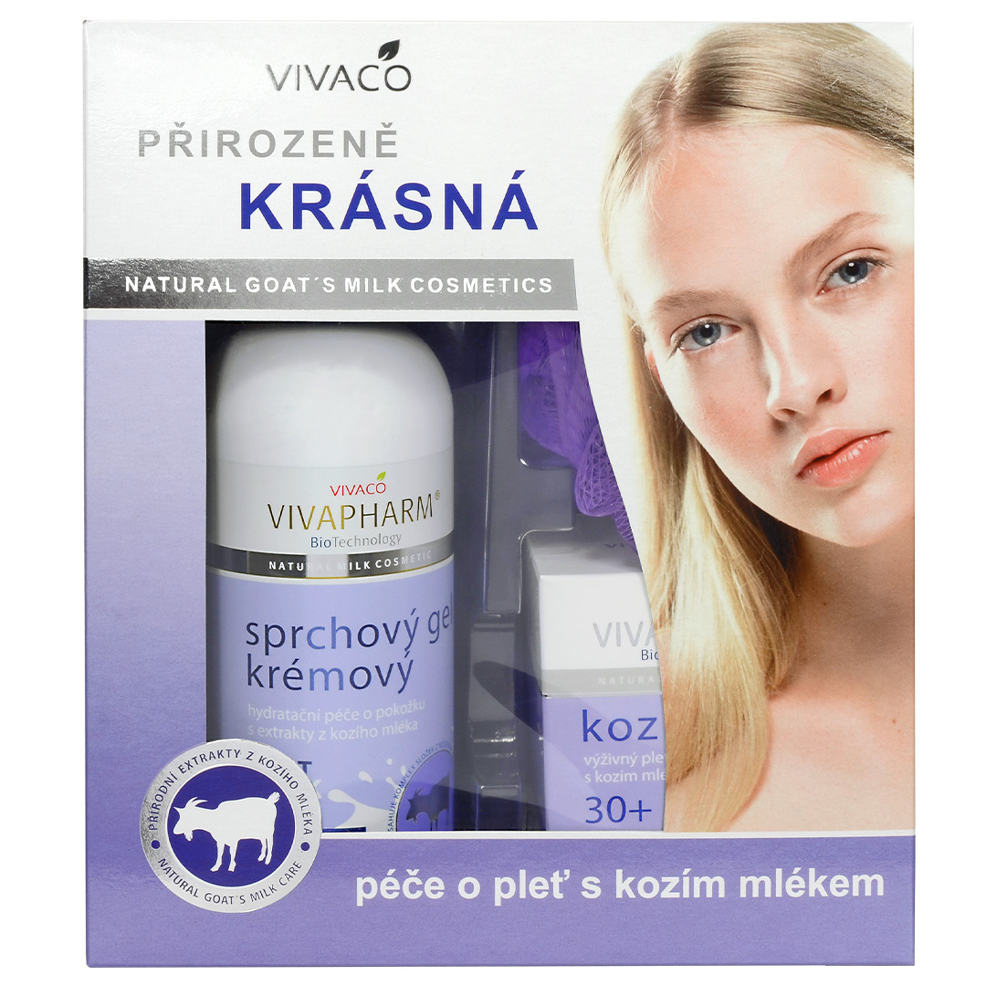 Vivaco Dárková kazeta kosmetiky s kozím mlékem 3 ks