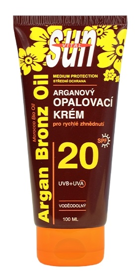 Opalovací krém s BIO arganovým olejem 20 100 ml