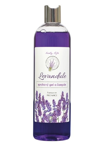 Sprchový gel a šampon s levandulovým olejem Premium 500 ml