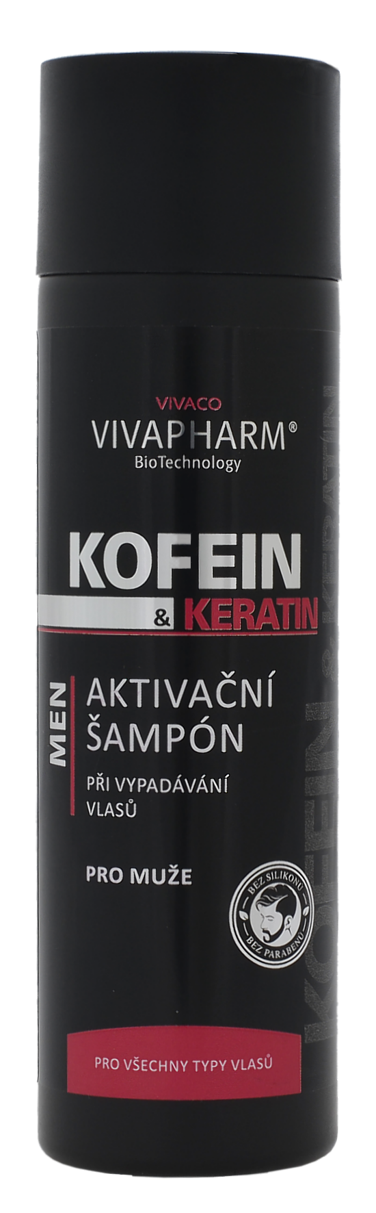 Kofeinový šampon s keratinem pro muže 200 ml