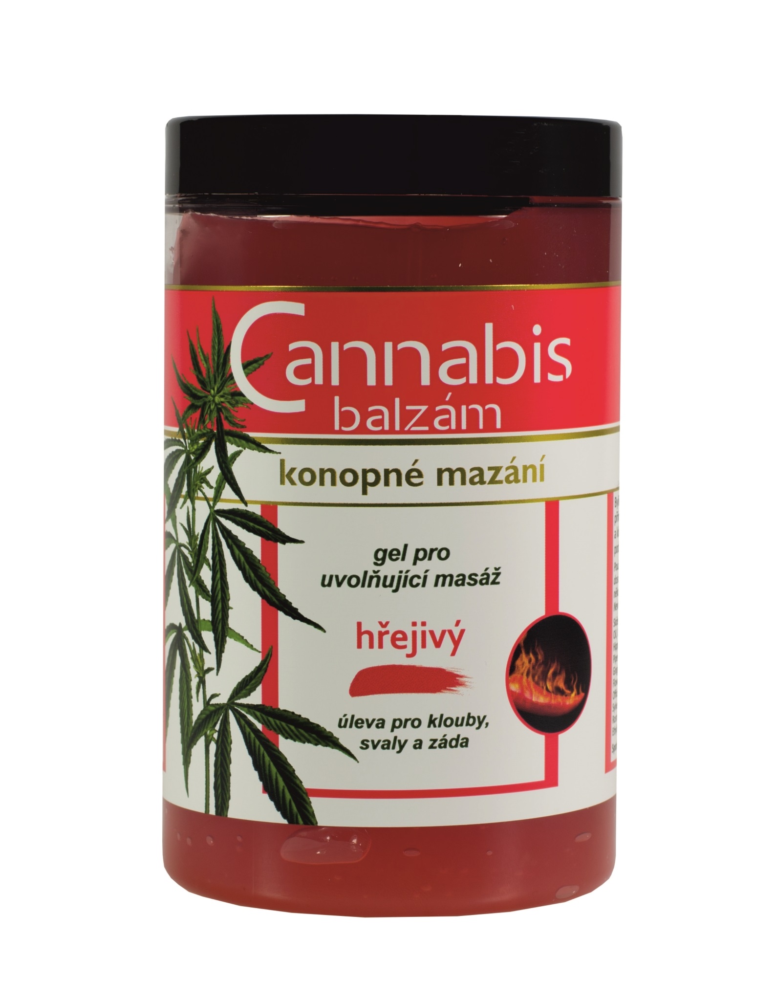 Masážní gel hřejivý Cannacare 400 ml