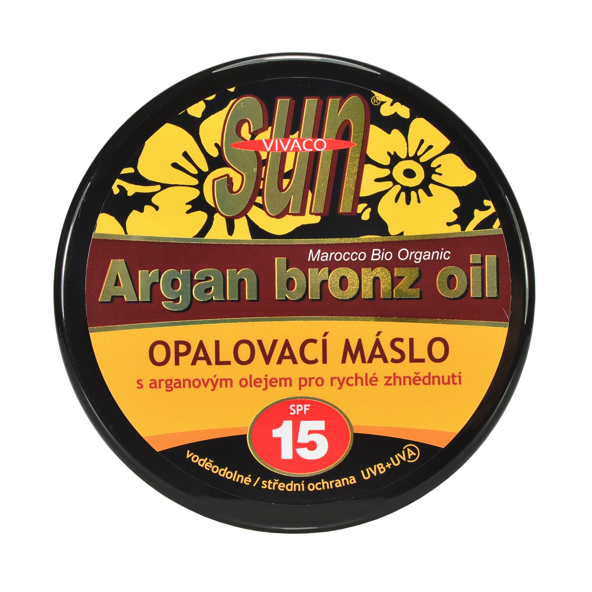 VIVACO Sun Opalovací máslo s arganovým olejem pro rychlé zhnědnutí SPF 15 200 ml