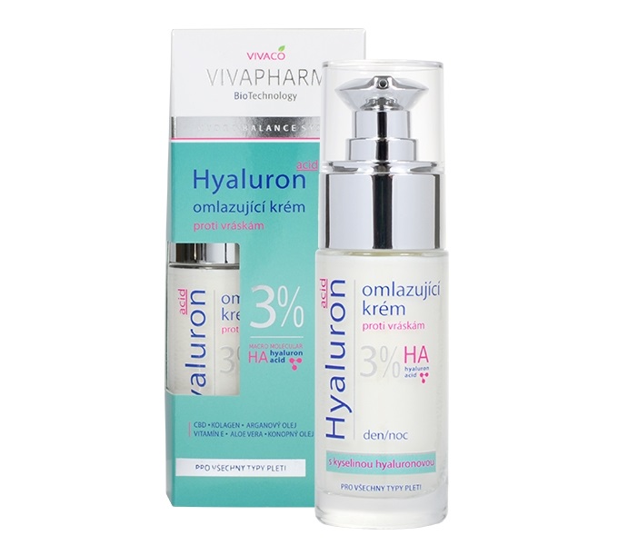 Omlazující pleťový krém s kyselinou hyaluronovou 30 ml