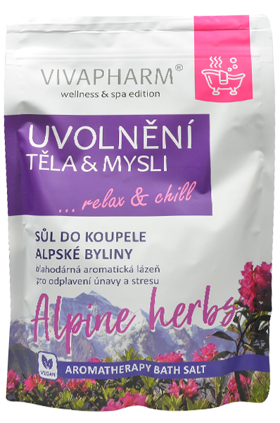 Vivaco Sůl do koupele Alpské byliny UVOLNĚNÍ TĚLA a MYSLI 1000 g 1000 g