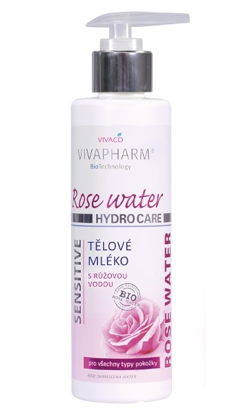 Tělové mléko s růžovou vodou 200 ml