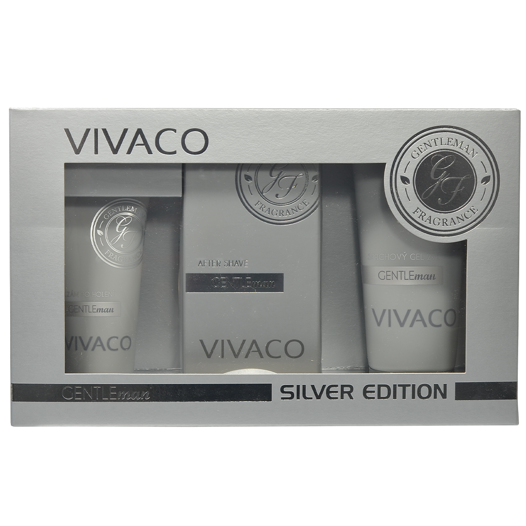 Vivaco Dárková kazeta pánské kosmetiky GENTLEMAN SILVER 3 ks