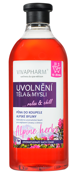 Vivaco Pěna do koupele Alpské byliny UVOLNĚNÍ TĚLA a MYSLI 750 ml