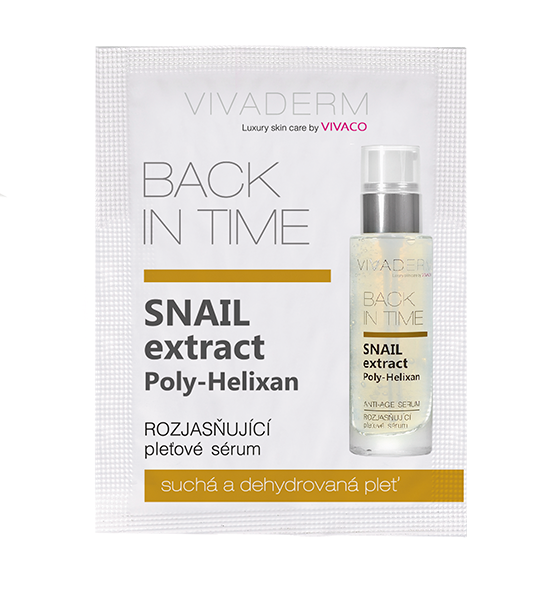 Vivaco Rozjasňující sérum SNAIL extract BACK IN TIME - vzorek 4 ml