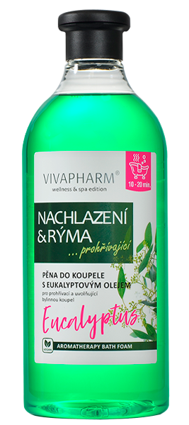 Vivaco Pěna do koupele s eukalyptovým olejem NACHLAZENÍ A RÝMA 750 ml