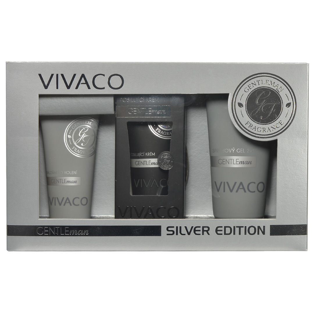 Vivaco Dárková kazeta pánské kosmetiky GENTLEMAN SILVER 3 ks