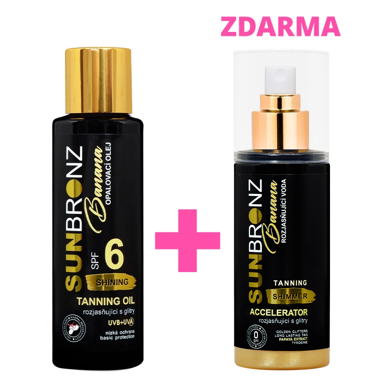 Opalovací olej s třpytivým efektem 6 Banana 100 ml