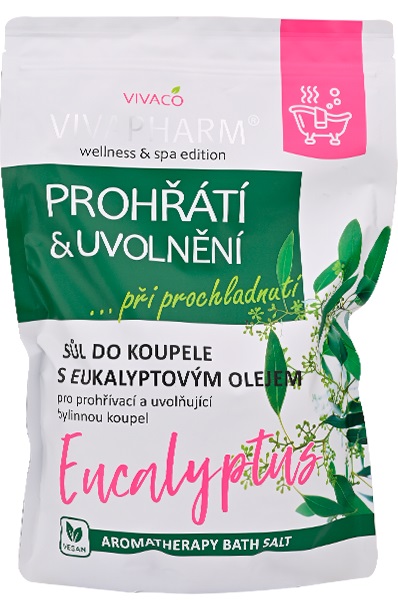 Vivaco Eukalyptová sůl do koupele PROHŘÁTÍ a UVOLNĚNÍ 1000 g 1000 g