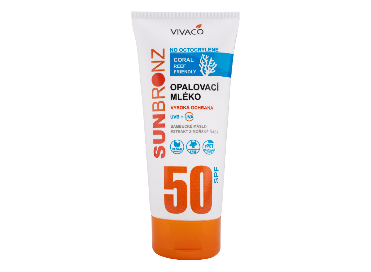 Vivaco Opalovací mléko SUN BRONZ SPF 50 - Coral Friendly 200 ml