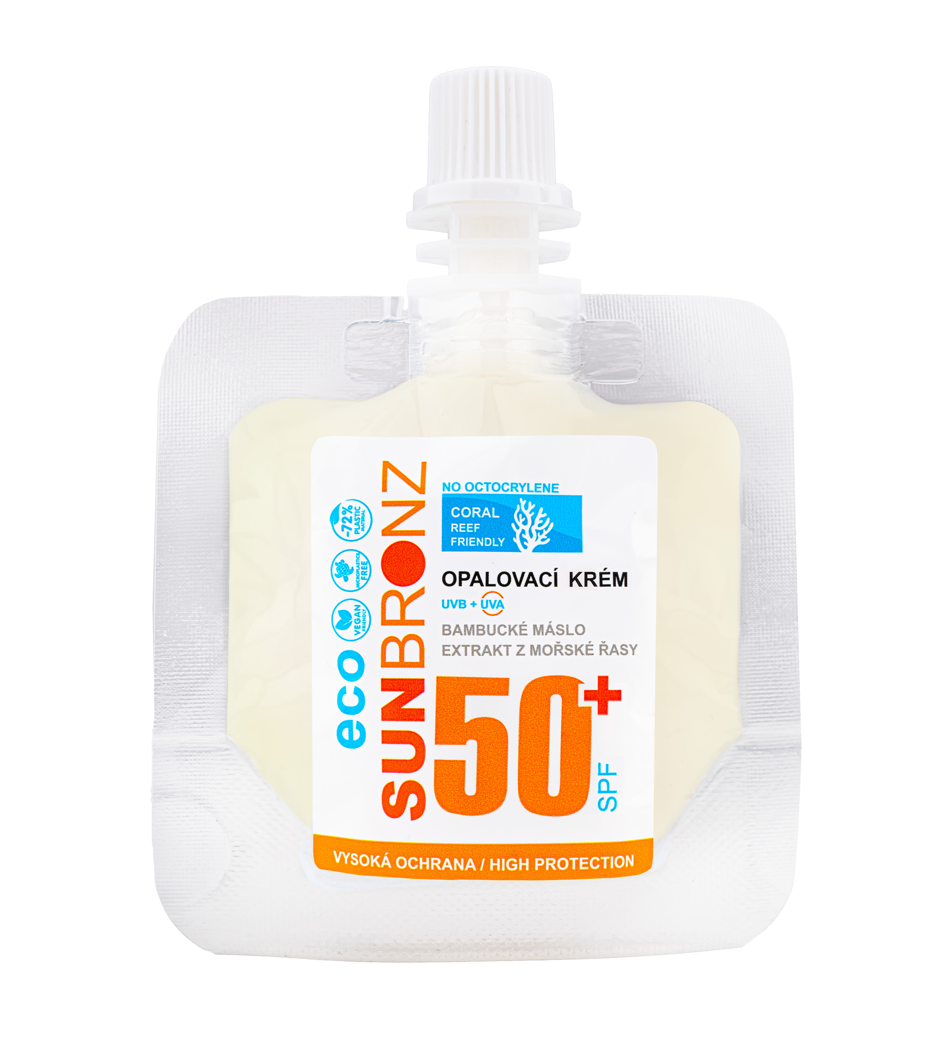 Vivaco Opalovací krém SUN BRONZ SPF 50+ Coral Friendly cestovní balení 20 ml