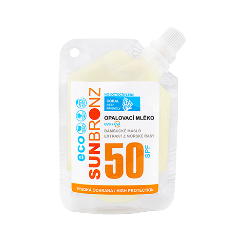 Vivaco Opalovací mléko SUN BRONZ SPF 50 - Coral Friendly cestovní balení 50 ml